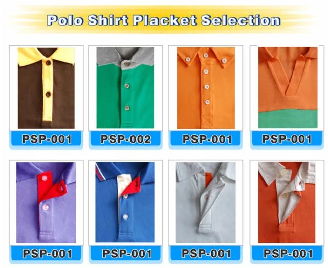 Wholesale High Quality Customized Cotton Pique with Embroidery Logo Custom Placket Men Short Sleeves Polo Shirt