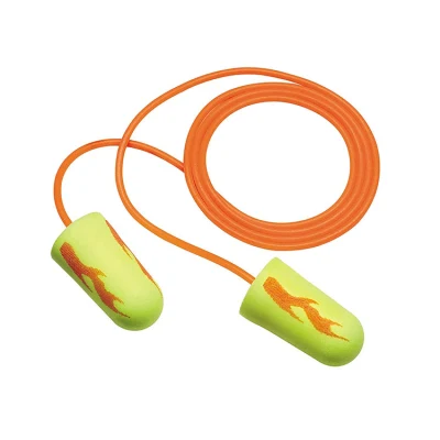 聴覚保護インパクトスポーツイヤーマフ黄色のストラップシリコン耳栓